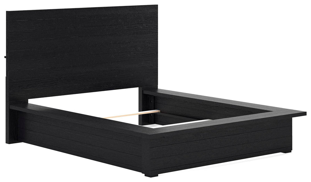 Londer Queen Panel Bed - Black (3)