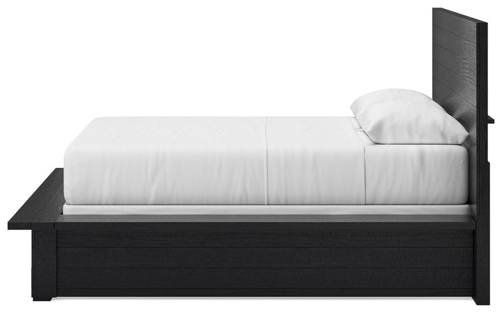Londer Queen Panel Bed - Black (8)