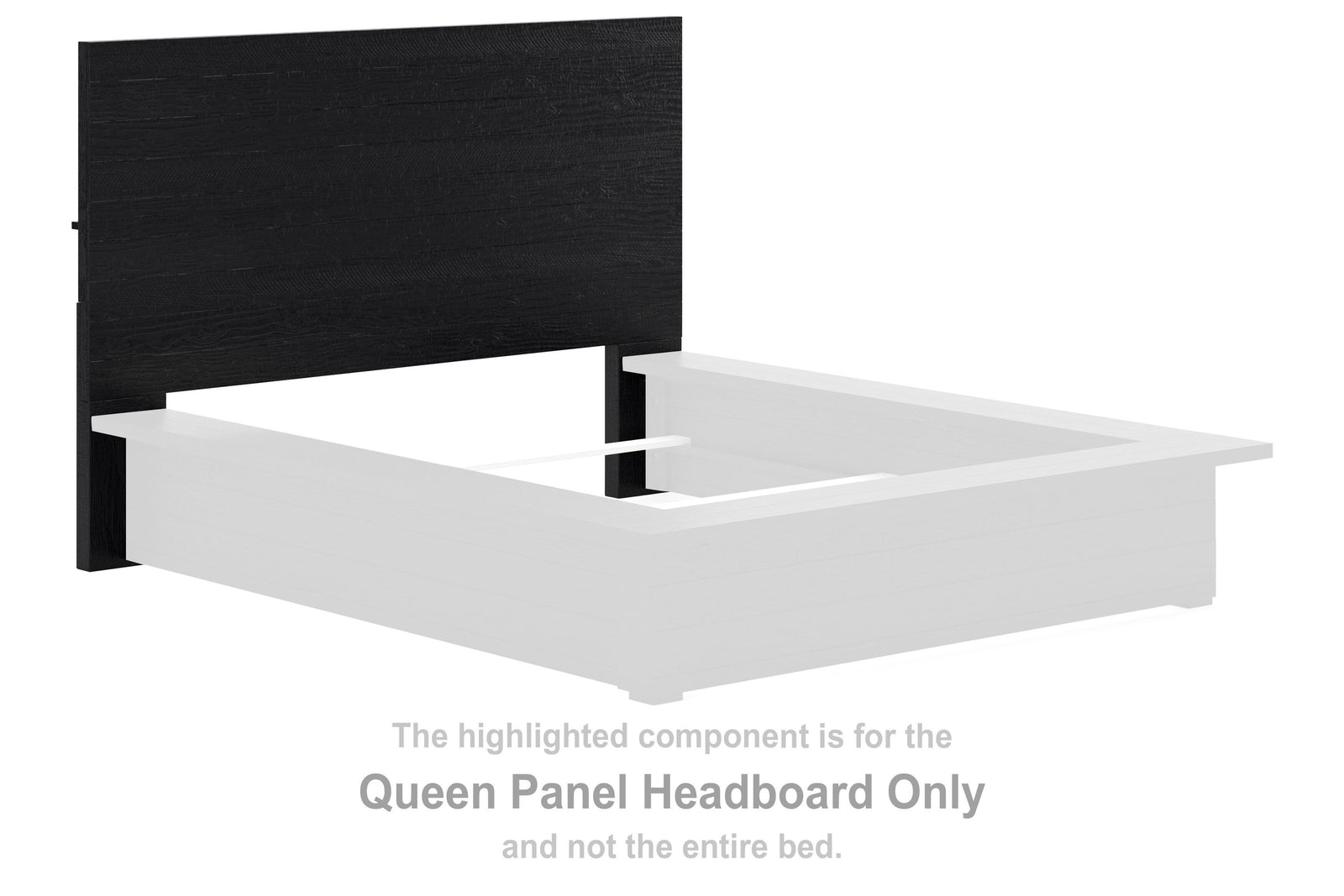 Londer Queen Panel Headboard - Black (2)