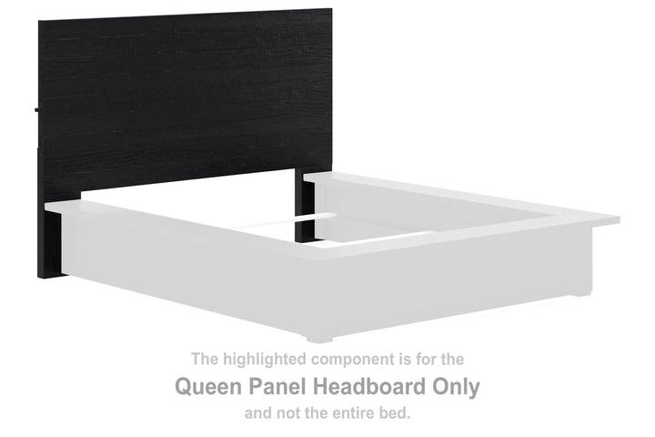 Londer Queen Panel Headboard - Black (2)