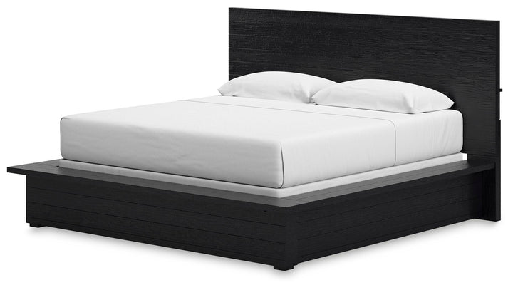 Londer King Panel Bed - Black (4)