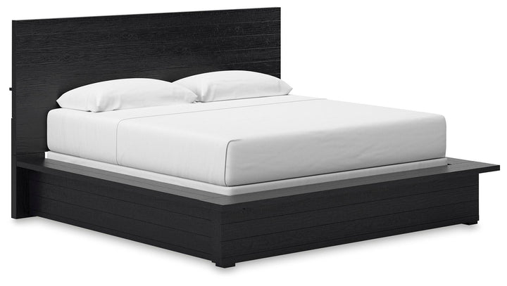 Londer King Panel Bed - Black (1)