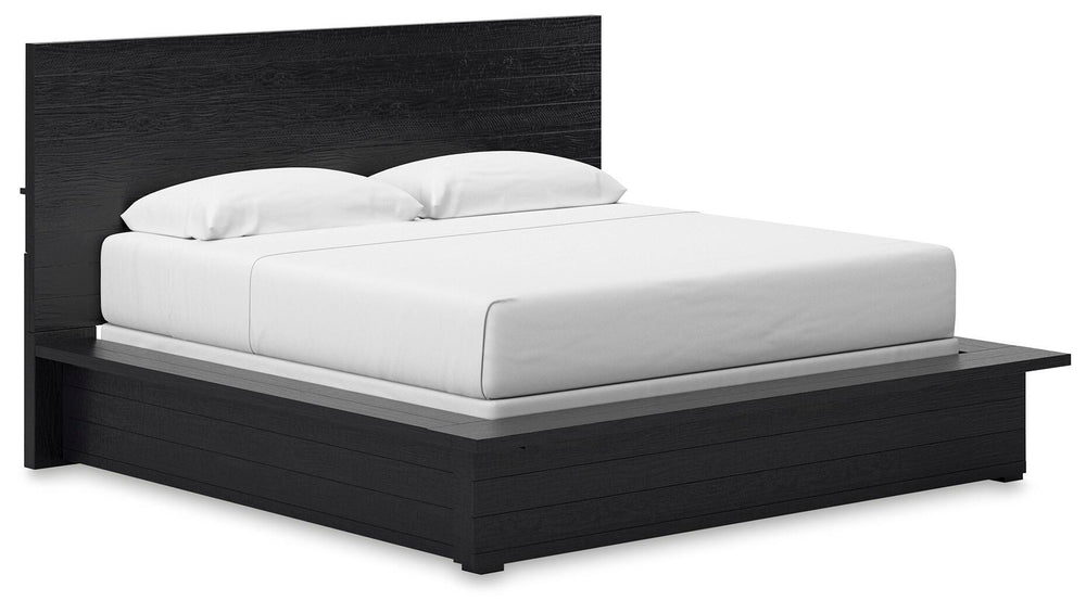Londer King Panel Bed - Black (1)