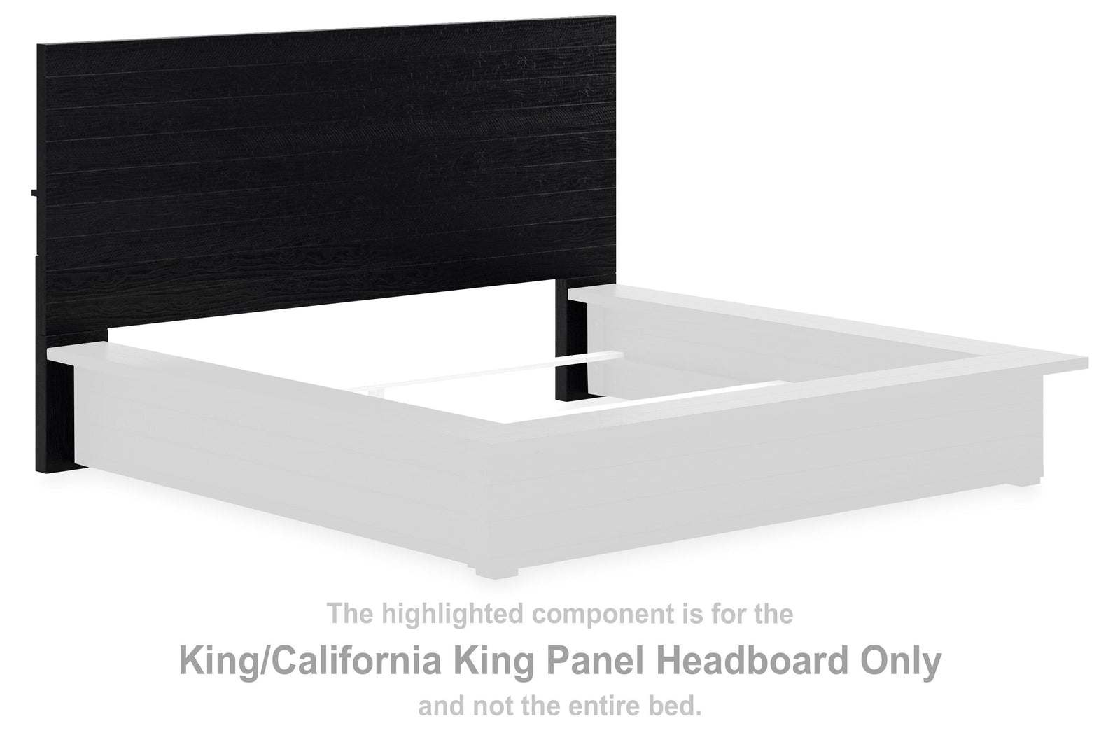 Londer King/California King Panel Headboard - Black (2)
