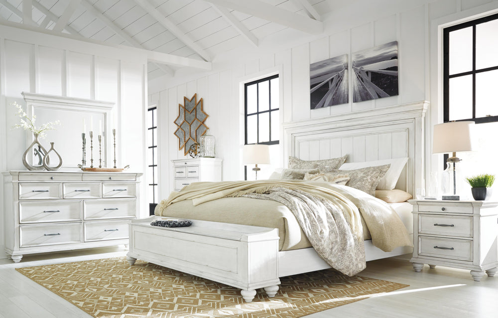 Kanwyn Dresser and Mirror - Whitewash (9)
