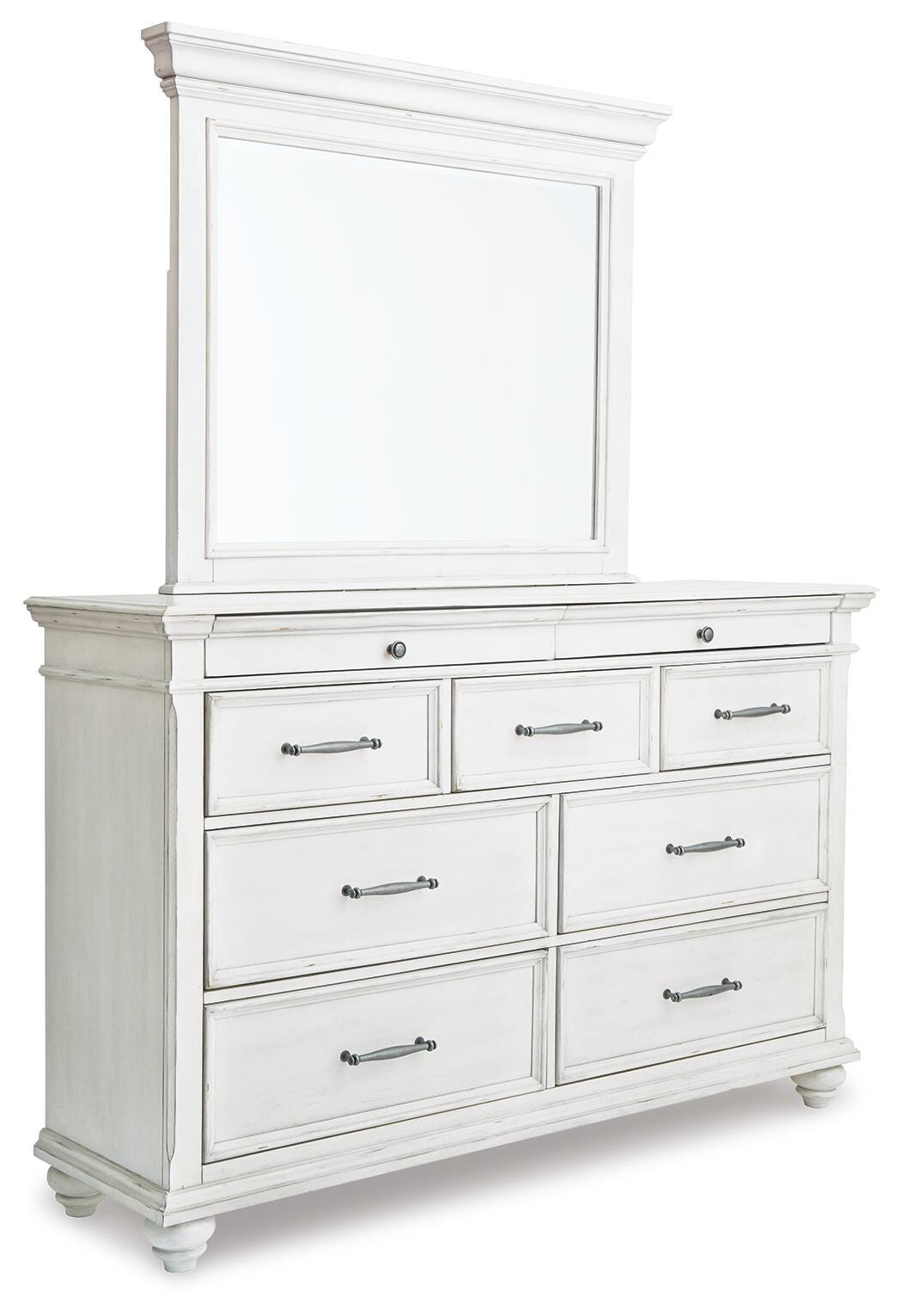 Kanwyn Dresser and Mirror - Whitewash (1)