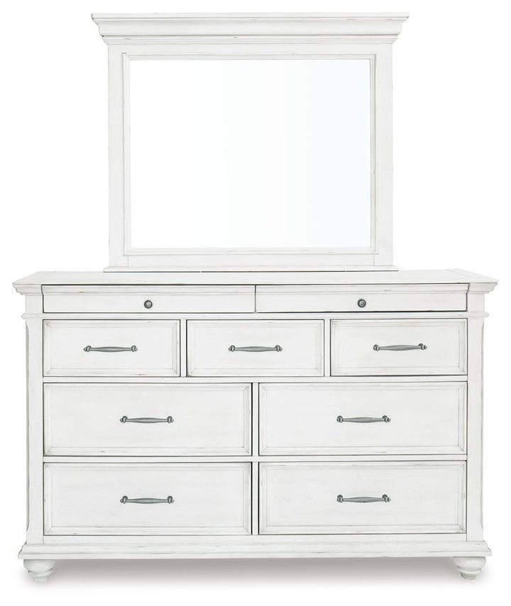 Kanwyn Dresser and Mirror - Whitewash (3)