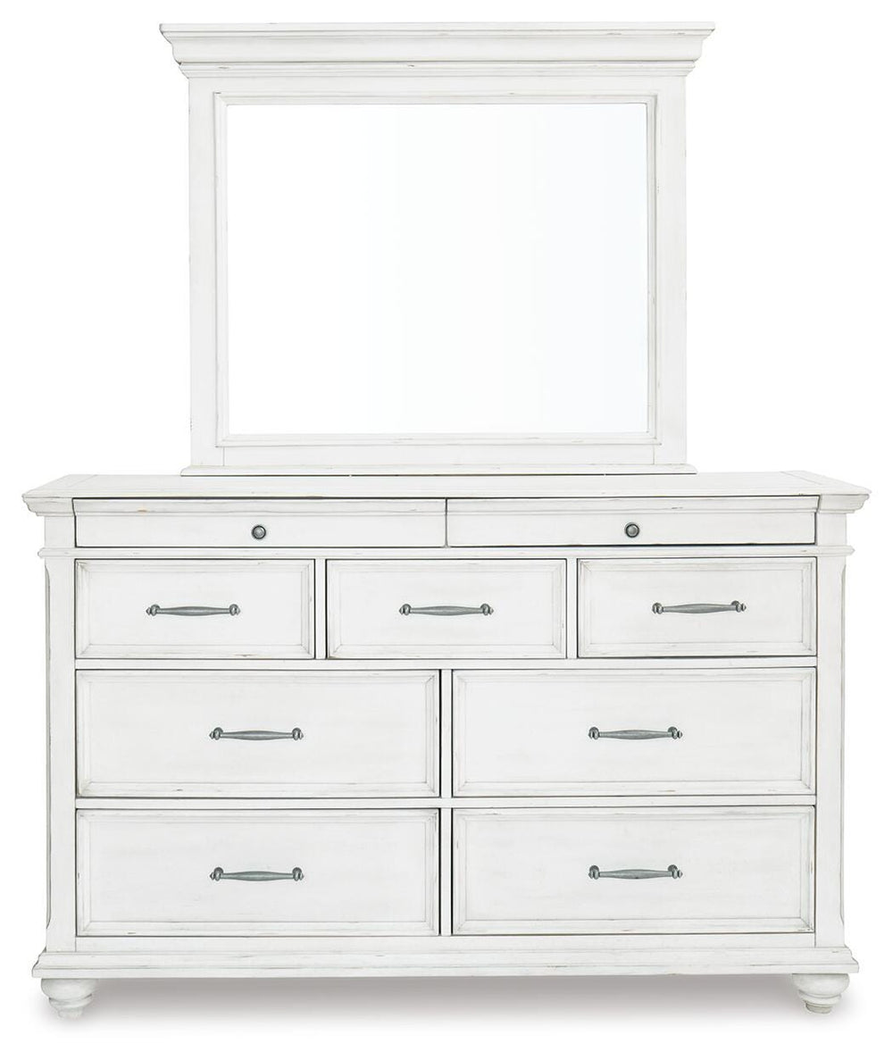 Kanwyn Dresser and Mirror - Whitewash (3)