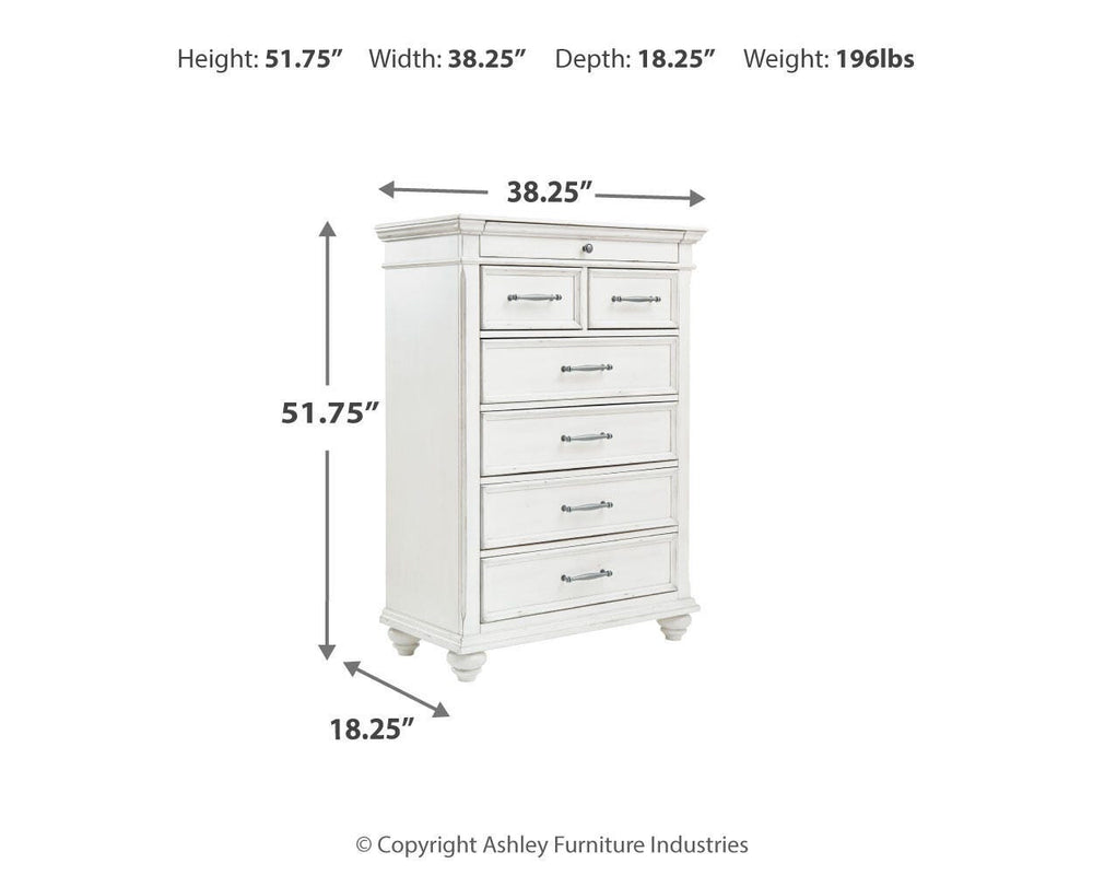 Kanwyn Chest of Drawers - White (4)