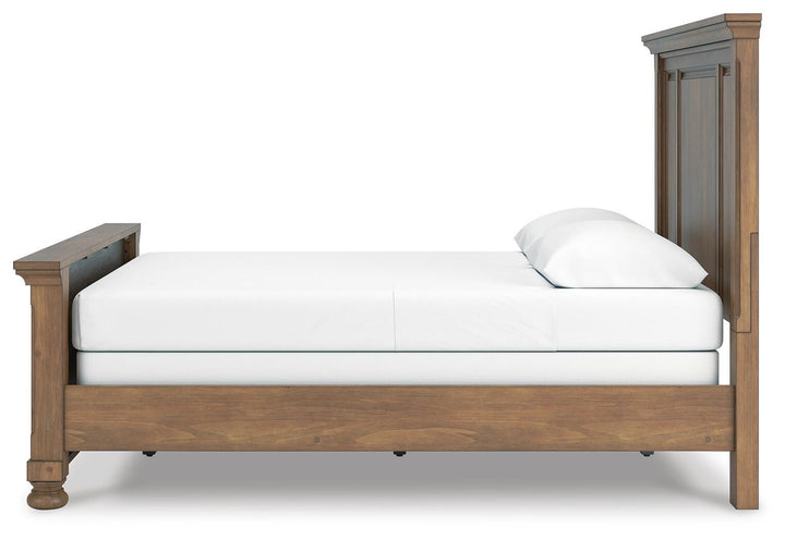 Feddinger Queen Panel Bed - Light Brown (7)