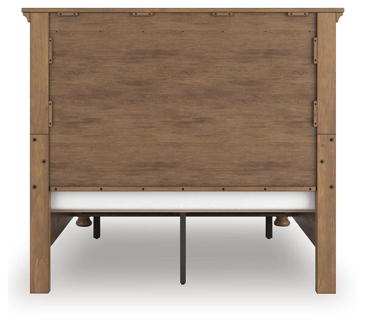 Feddinger Queen Panel Storage Bed - Light Brown (5)