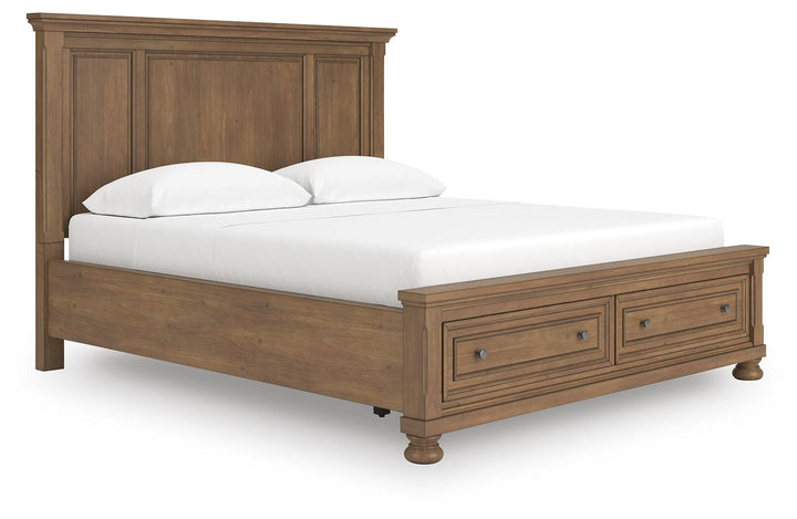 Feddinger California King Panel Storage Bed - Light Brown (4)