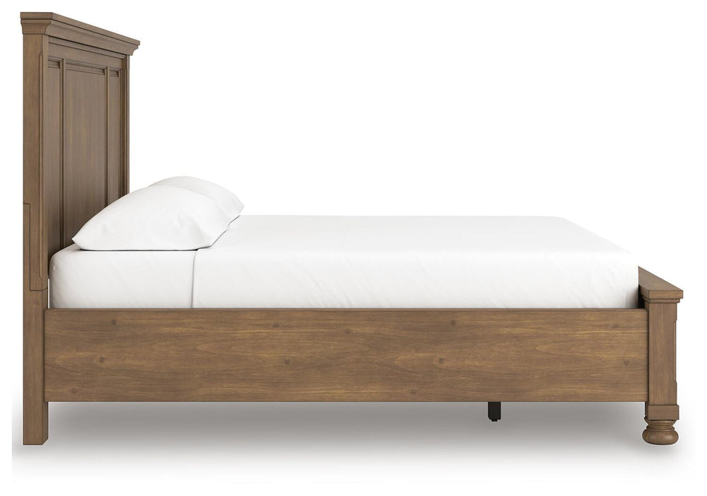 Feddinger California King Panel Storage Bed - Light Brown (8)