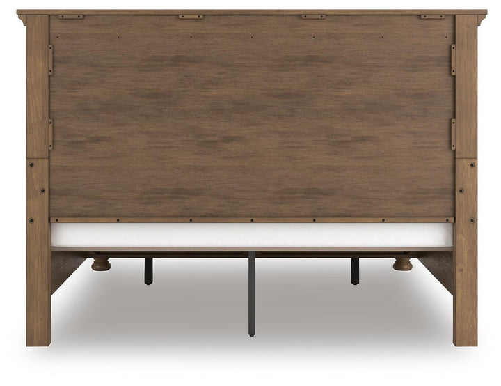 Feddinger King Panel Storage Bed - Light Brown (2)