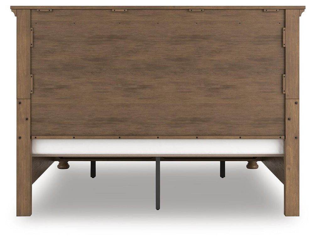 Feddinger King Panel Storage Bed - Light Brown (2)