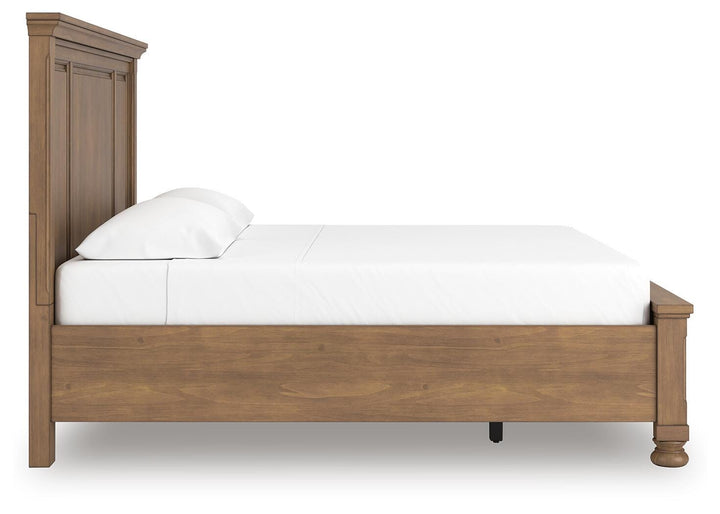 Feddinger King Panel Storage Bed - Light Brown (6)