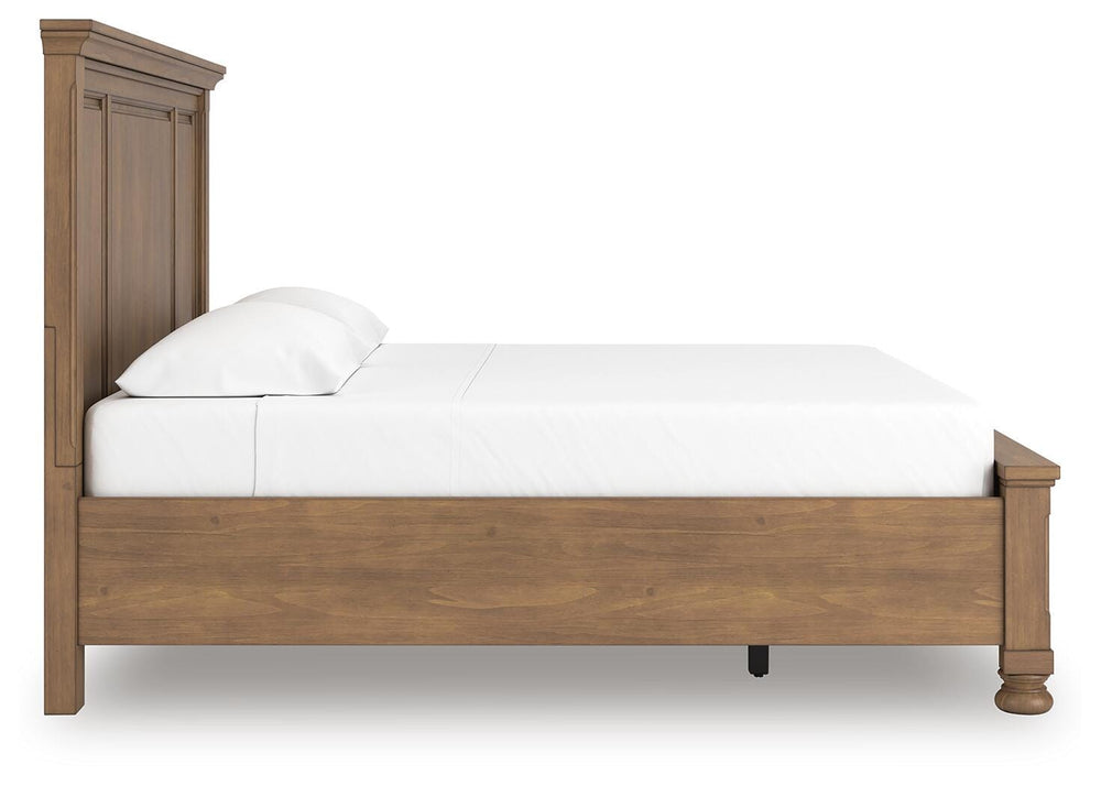 Feddinger King Panel Storage Bed - Light Brown (6)