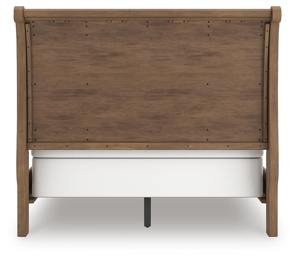 Feddinger Queen Sleigh Bed - Light Brown (4)