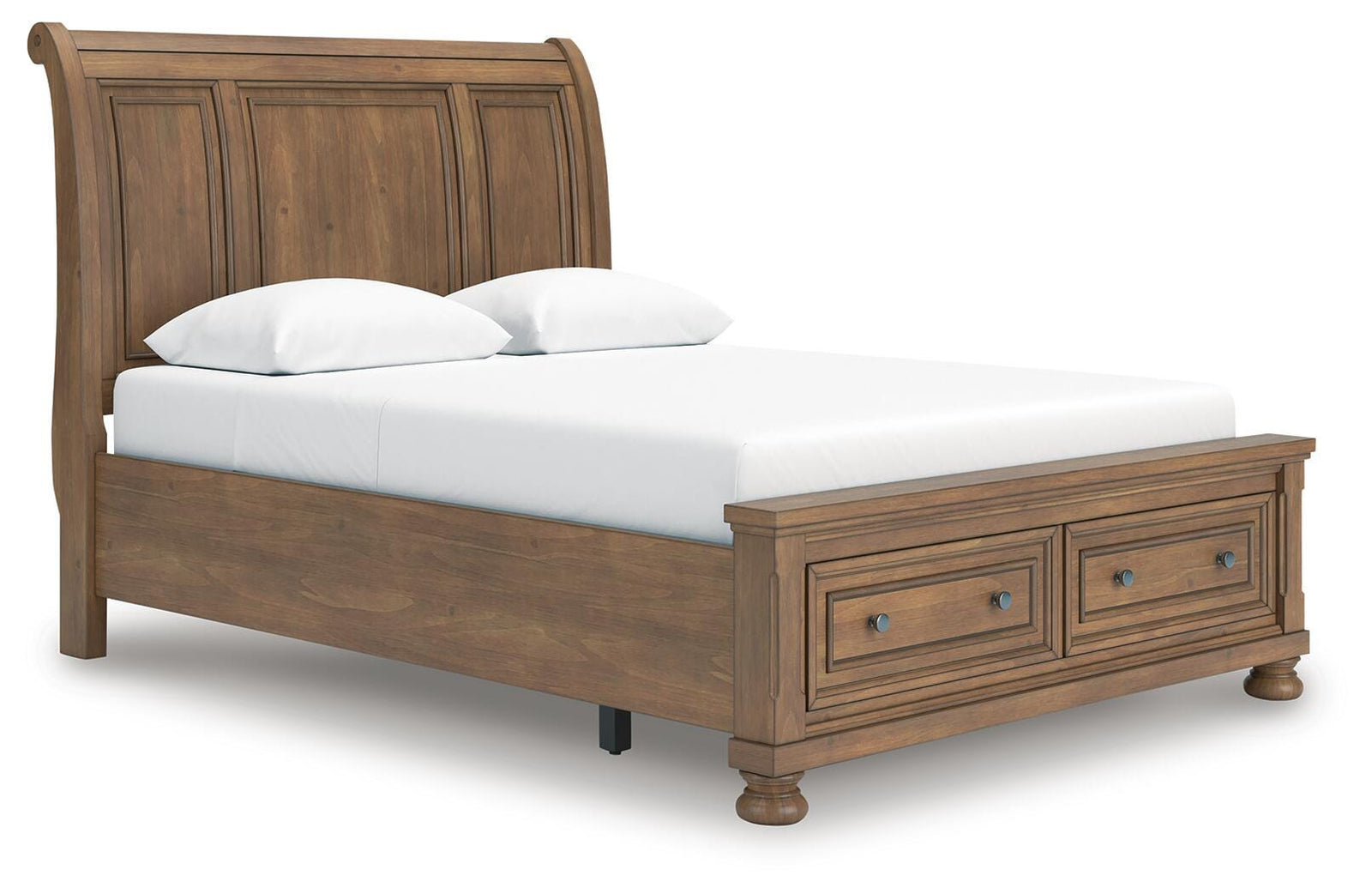 Feddinger Queen Storage Sleigh Bed - Light Brown (1)