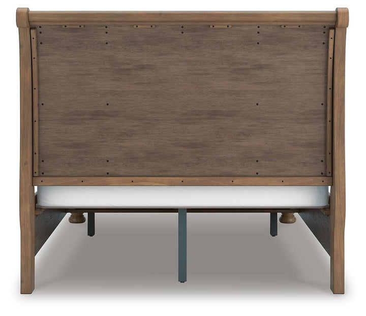 Feddinger Queen Storage Sleigh Bed - Light Brown (7)