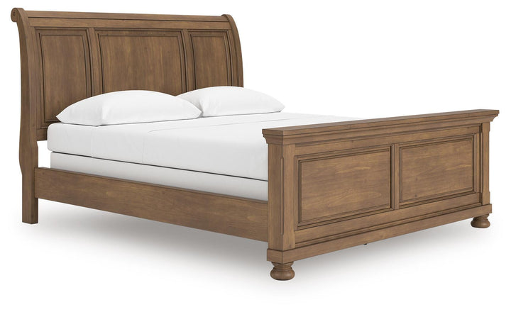 Feddinger California King Sleigh Bed - Light Brown (3)