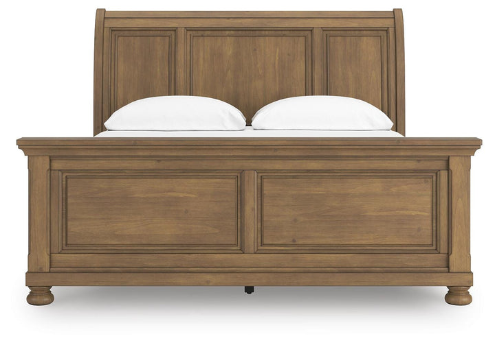 Feddinger California King Sleigh Bed - Light Brown (5)