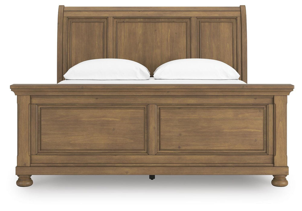 Feddinger California King Sleigh Bed - Light Brown (5)