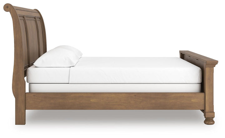 Feddinger California King Sleigh Bed - Light Brown (7)