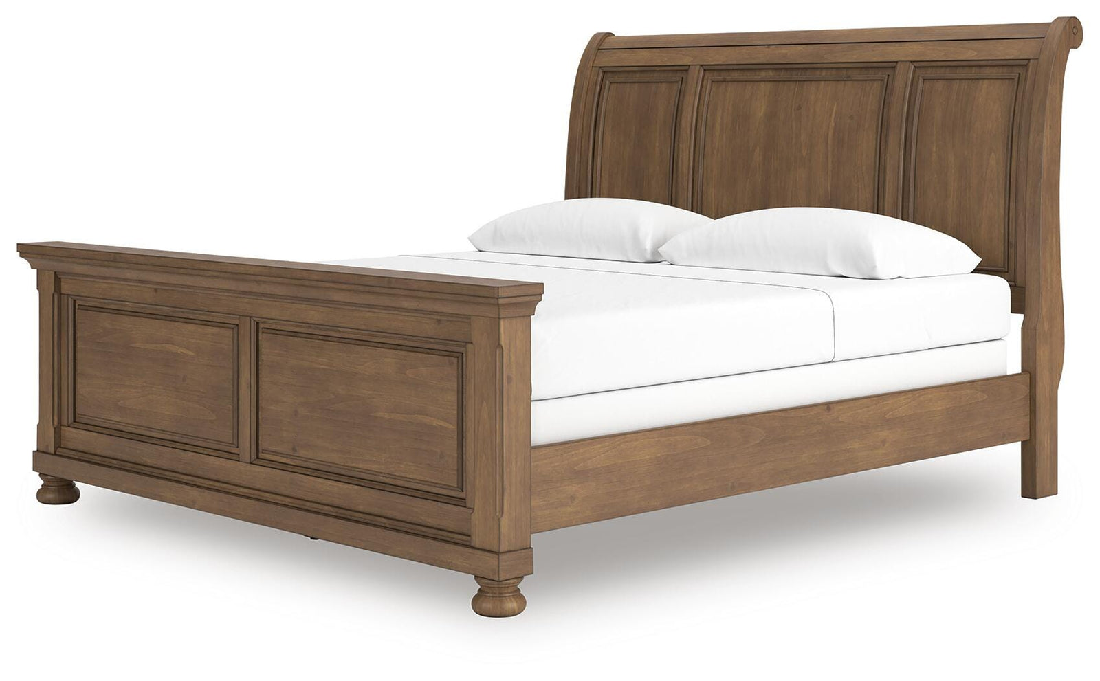 Feddinger King Sleigh Bed - Light Brown (1)