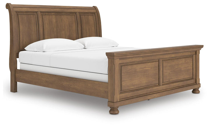 Feddinger King Sleigh Bed - Light Brown (3)