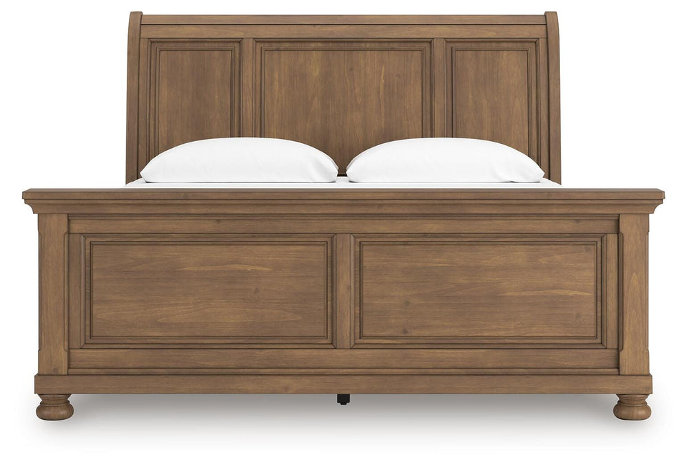 Feddinger King Sleigh Bed - Light Brown (5)