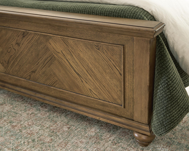 Karallin King Panel Bed - Medium Brown (7)