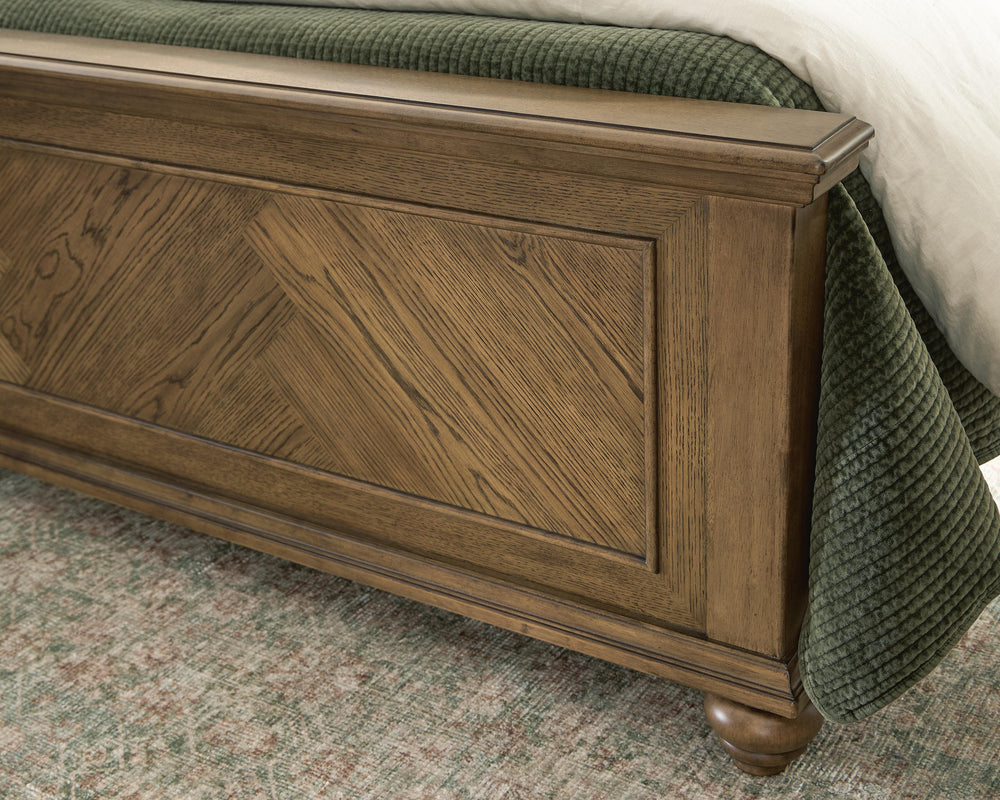 Karallin King Panel Bed - Medium Brown (7)