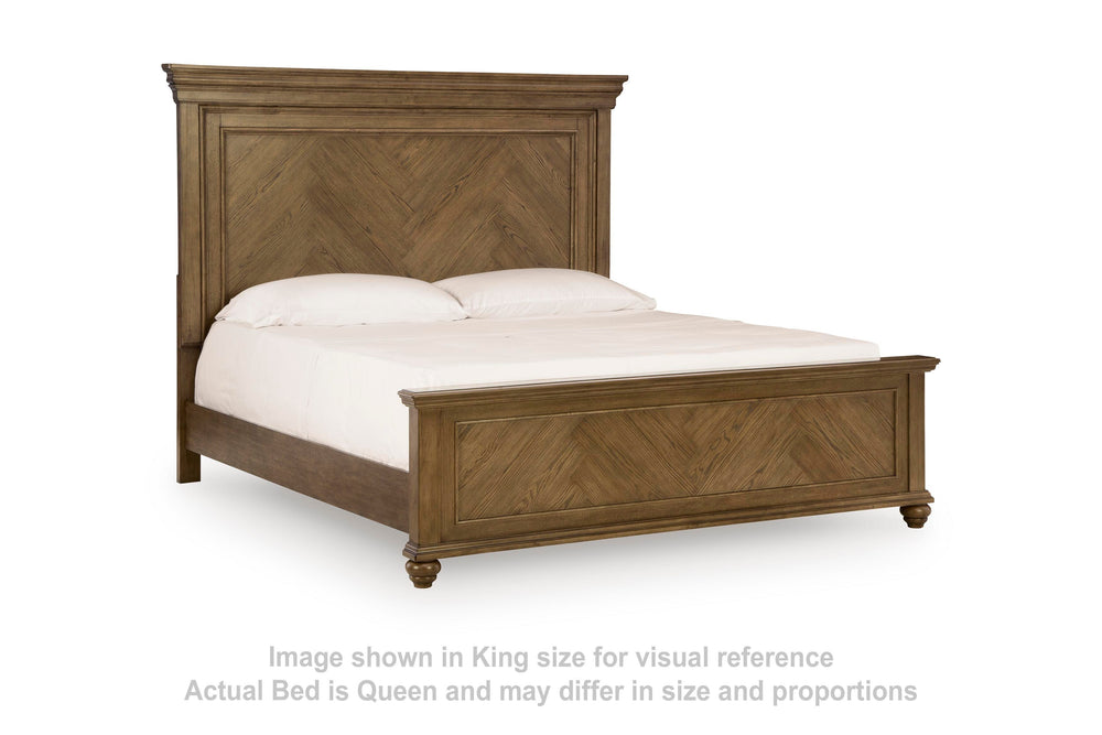 Karallin Queen Panel Bed - Medium Brown