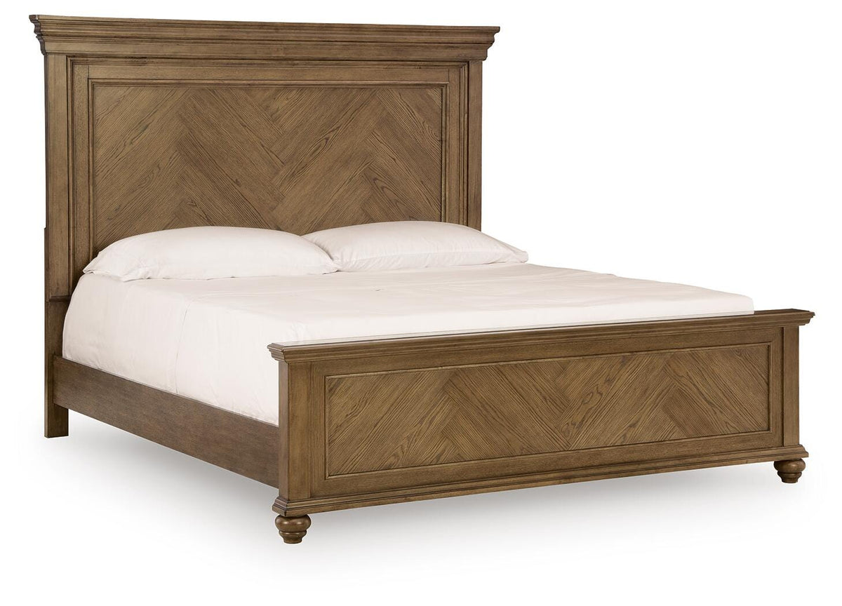Karallin King Panel Bed - Medium Brown (1)