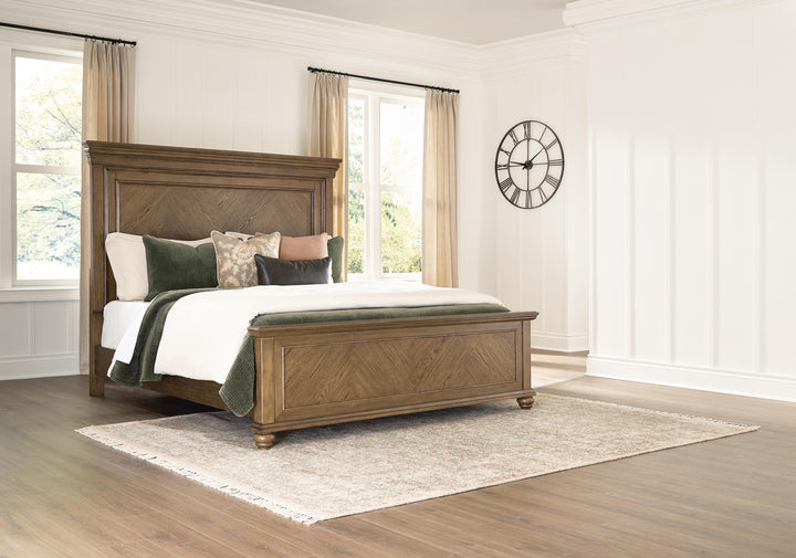 Karallin King Panel Bed - Medium Brown (2)