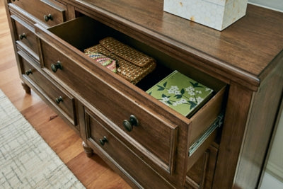 Sturlayne Dresser and Mirror - Dark Brown