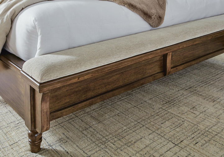 Sturlayne King Upholstered Panel Bed - Dark Brown (6)