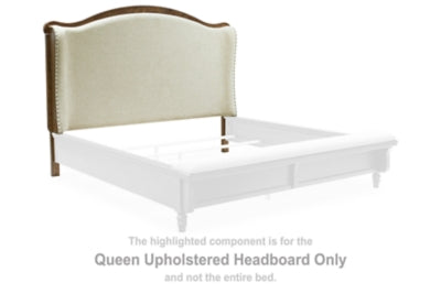Sturlayne Queen Upholstered Headboard - Dark Brown - Dark Brown