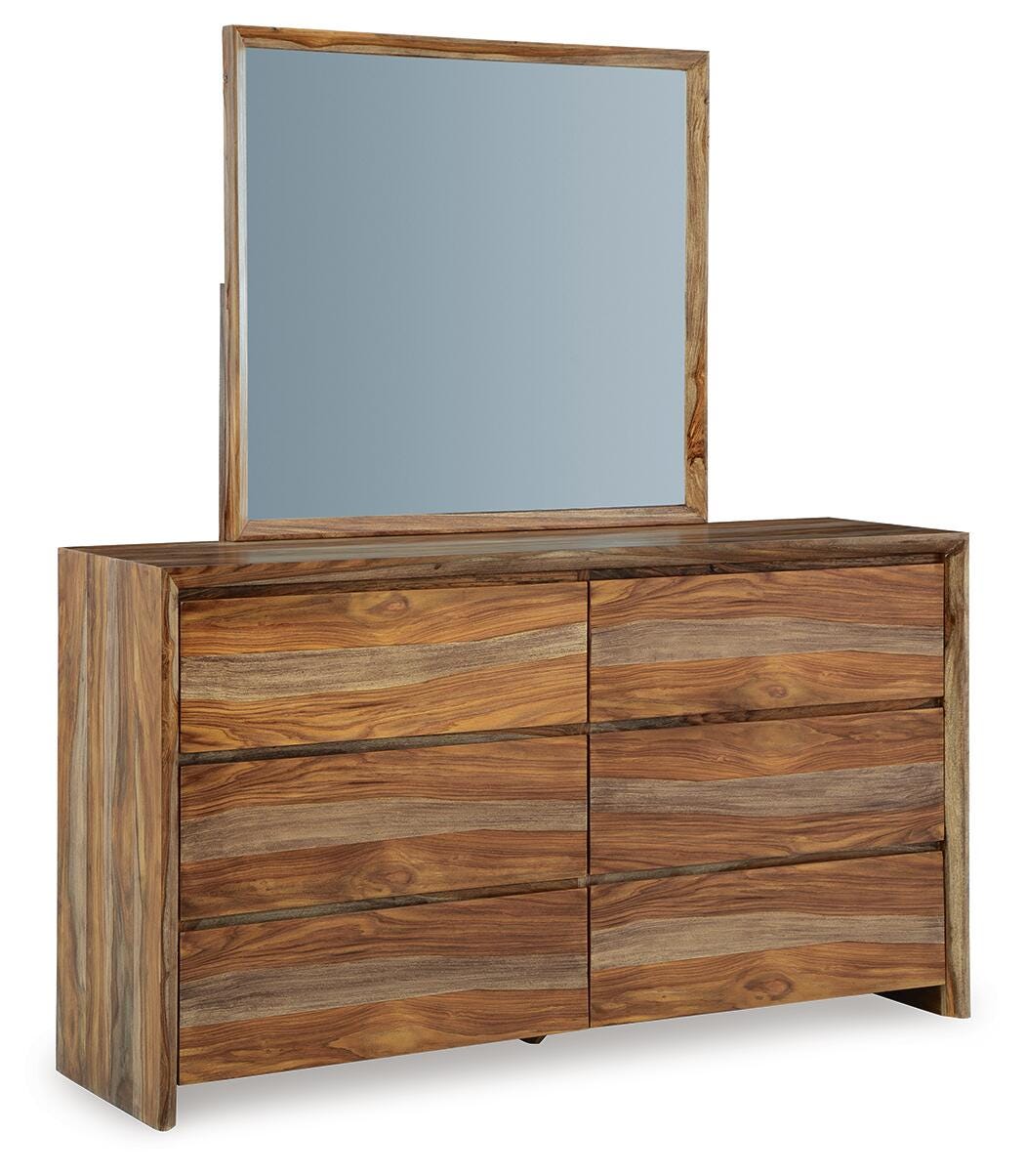Dressonni Dresser and Mirror - Light Brown (1)