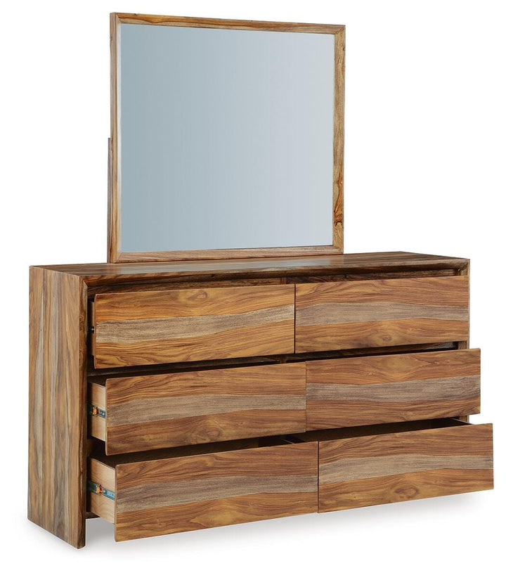 Dressonni Dresser and Mirror - Light Brown (3)
