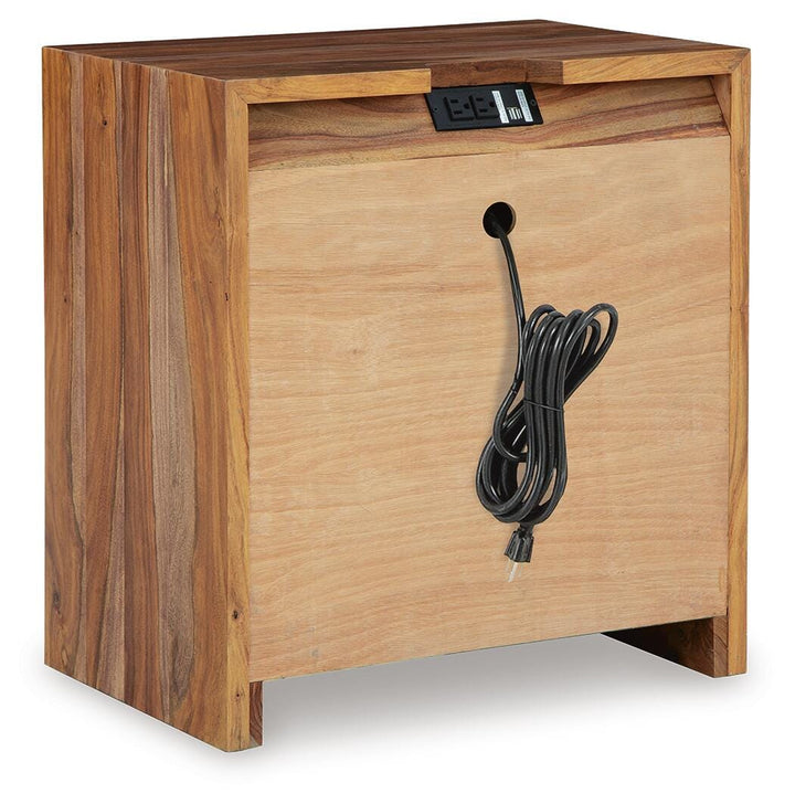 Dressonni Nightstand - Light Brown (6)