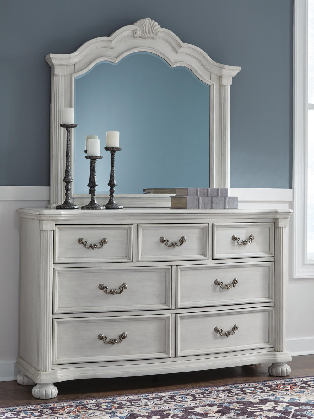 Montelaine Dresser and Mirror - White (2)