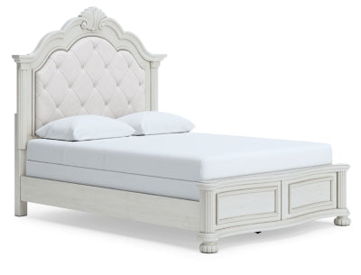 Montelaine Queen Upholstered Panel Bed - White - White