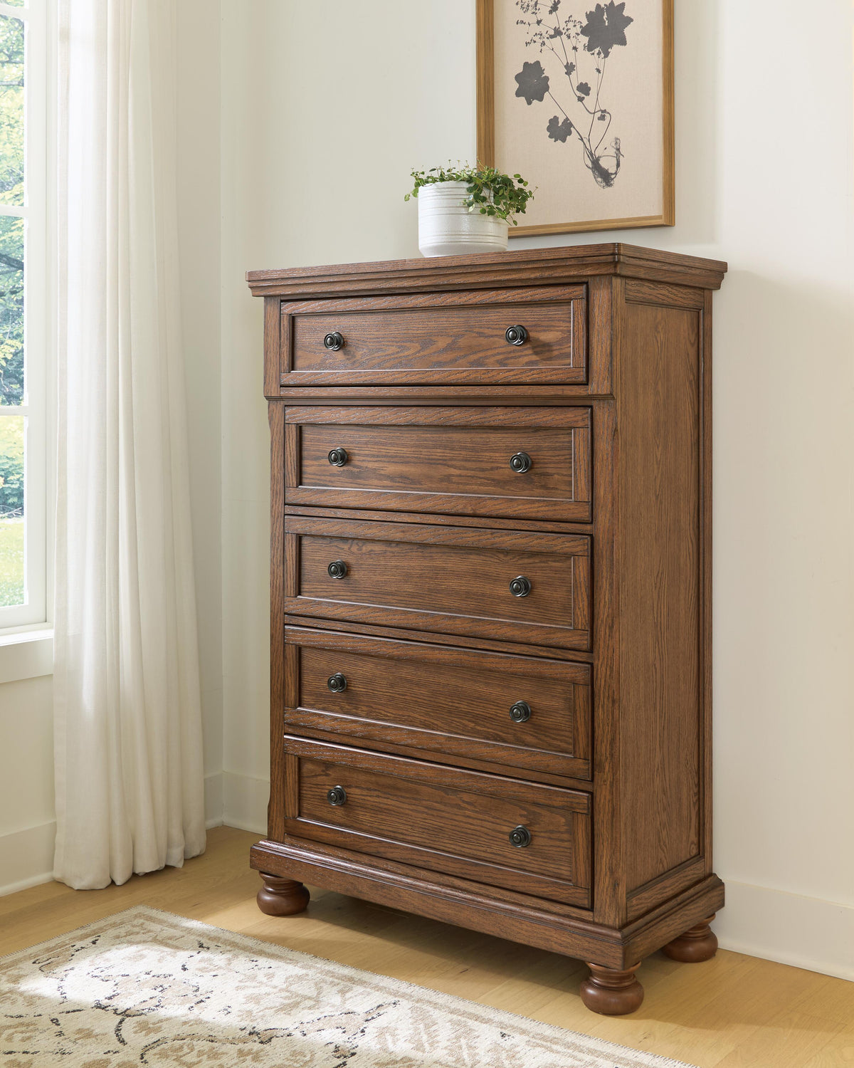 Zackaryn Chest of Drawers - Warm Brown