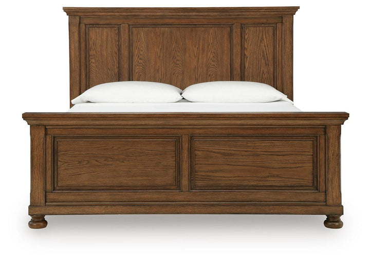 Zackaryn California King Panel Bed - Warm Brown