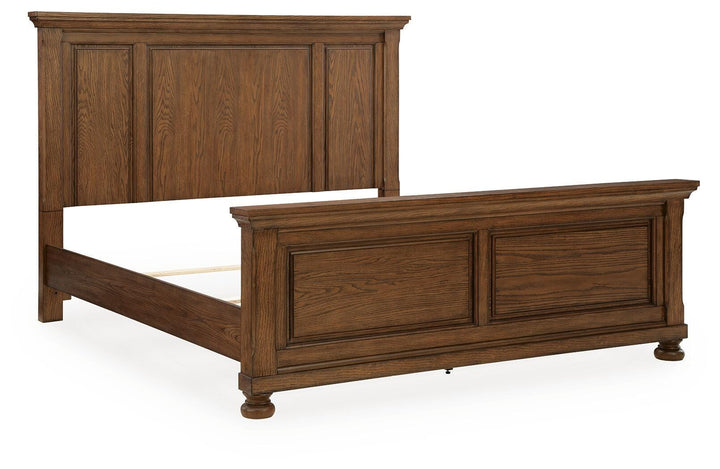 Zackaryn California King Panel Bed - Warm Brown