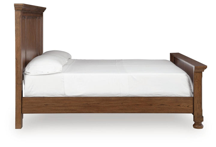 Zackaryn California King Panel Bed - Warm Brown