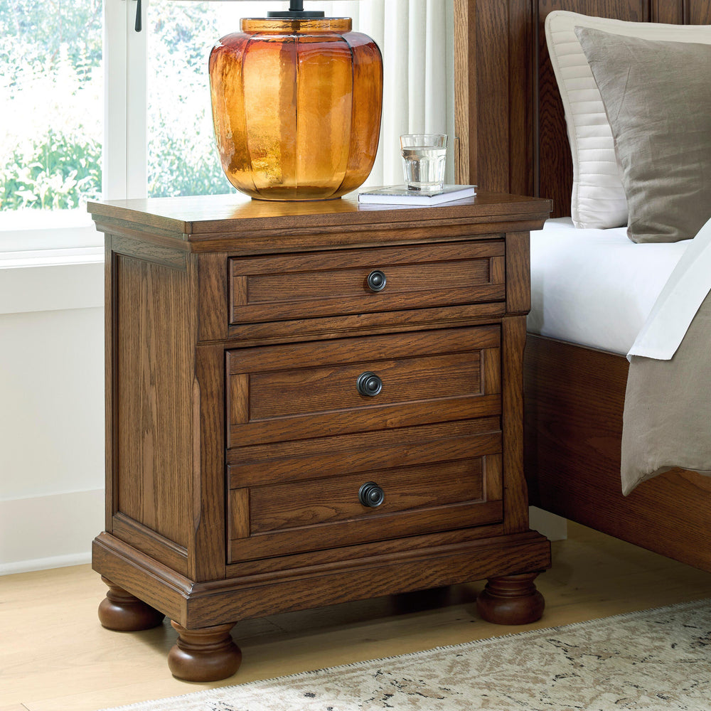 Zackaryn Nightstand - Warm Brown