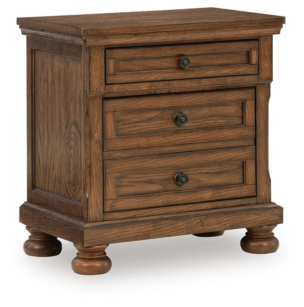 Zackaryn Nightstand - Warm Brown